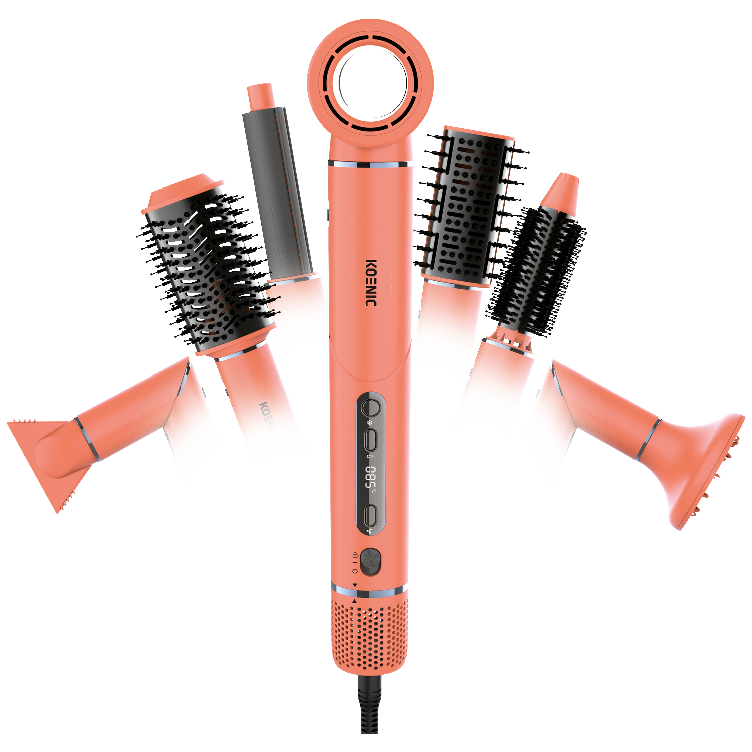 OK. Kms 143426 O Limited Edition Warme Luchtborstel Oranje