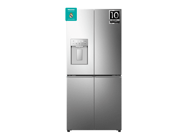 Frigorífico americano - Hisense RQ5P470SYID, Total No Frost, 178.5 cm, 483 l, Wi-Fi, Inverter, Inox