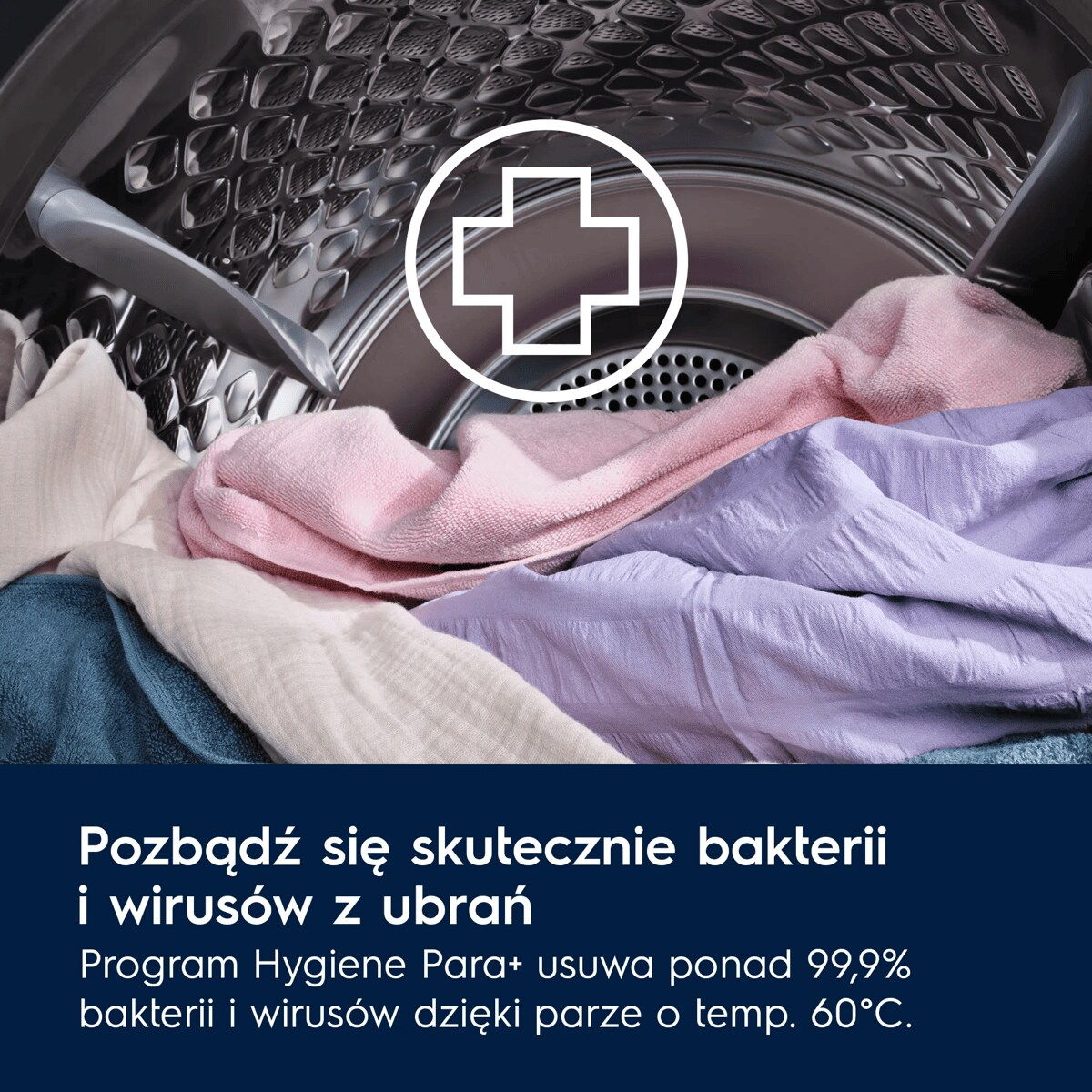 Suszarka z pompą ciepła ELECTROLUX EW7D495UDP 9kg DelicateCare SensiCare Ciemnoszary
