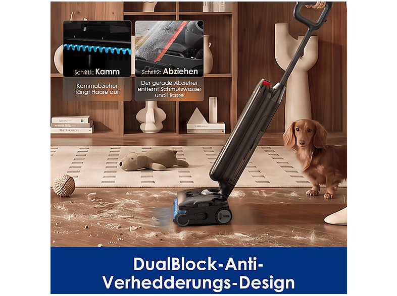 Tineco Floor One S9 Artist Boost Preimum Nass- und Trockensauger und Dampfreiniger, Braun — Foto 4 von 5