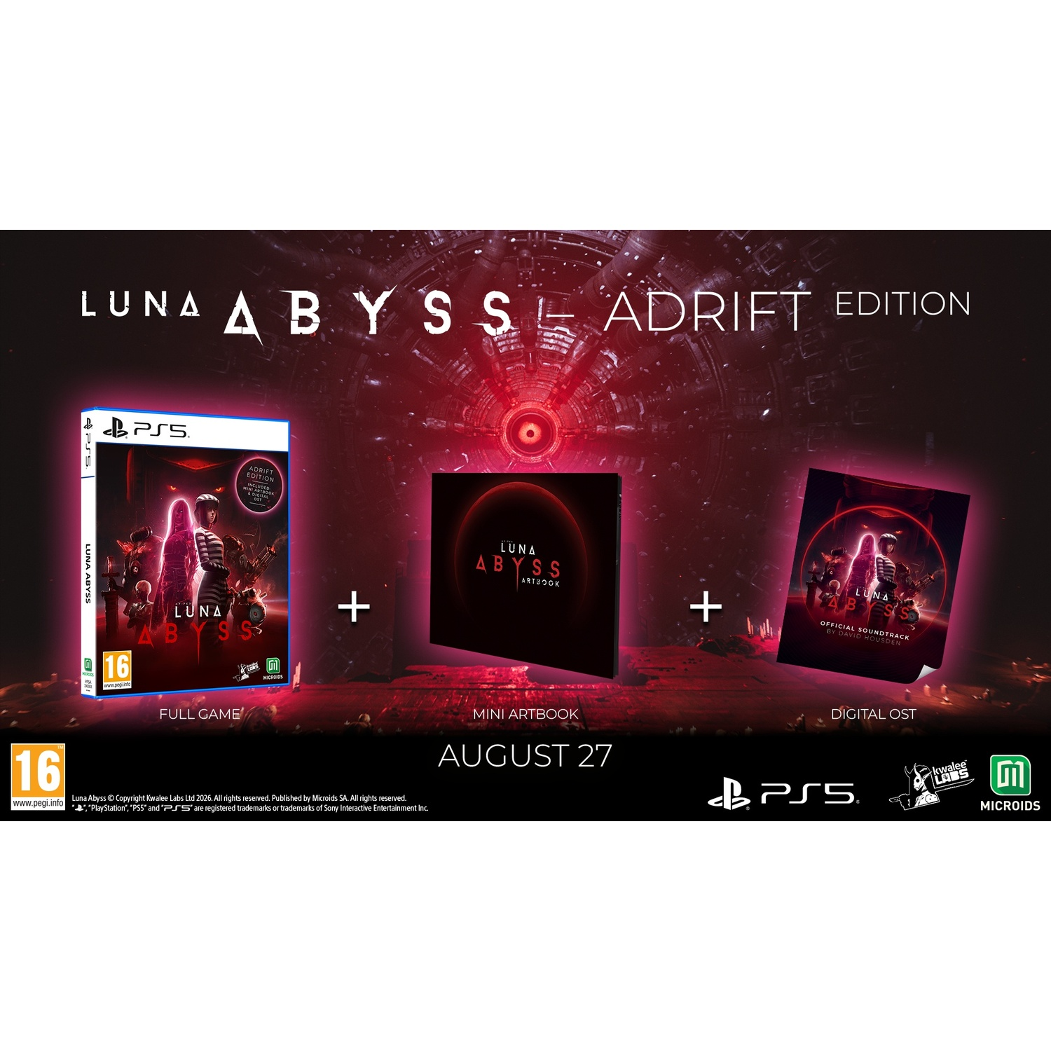 Luna Abyss Adrift Edition pour PS5 avec jeu, artbook et BO, sortie le 27 août.