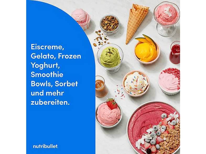 nutribullet NBD 0503W CHill Eismaschine inkl. 3 Becher (500 Watt, 450 ml, Weiß) — Foto 5 von 5