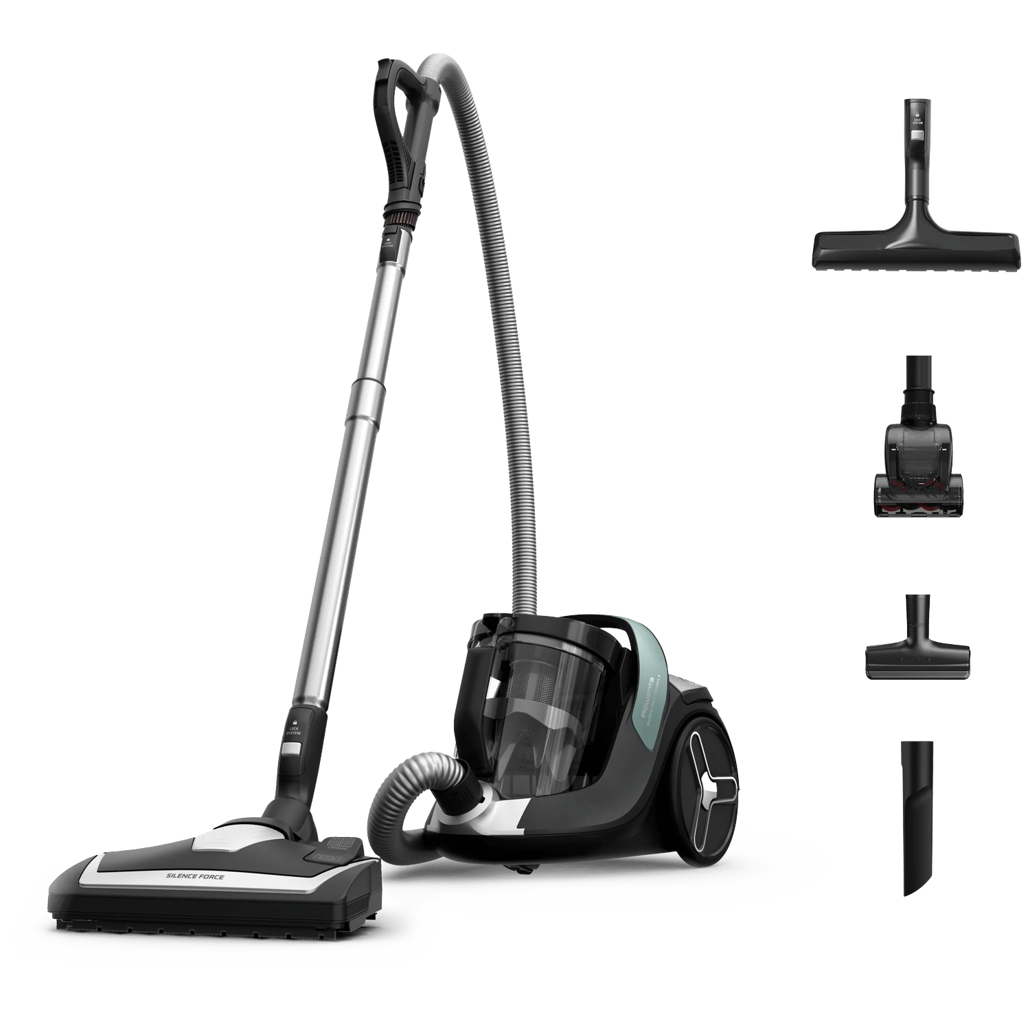 Rowenta Silence Force Cyclonic 8 Ro7c52 - Stofzuiger Met Zakloze technologie Zwart Eucalyptus