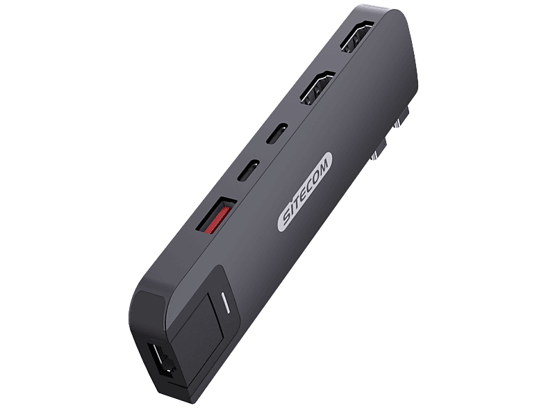 Sitecom MacBook Pro Multiport Hub 6 in 2 Zwart