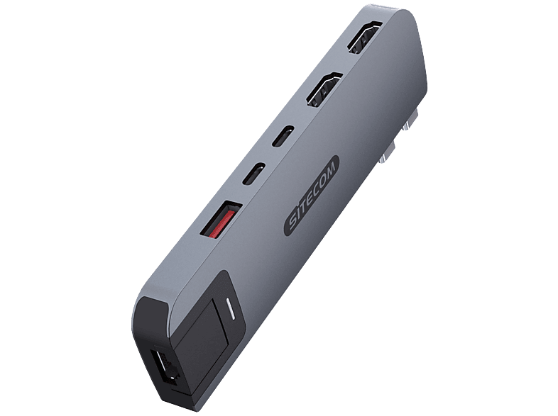 Sitecom MacBook Pro Multiport Hub 6 in 2 Grijs
