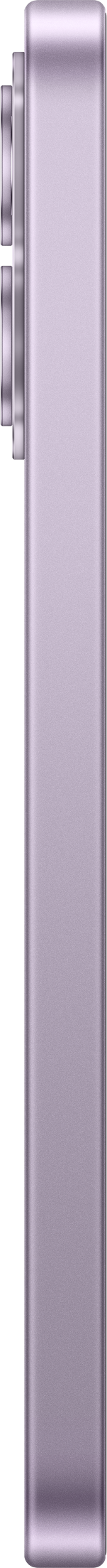Seitenansicht eines lilafarbenen Smartphones mit Volume-Tasten.