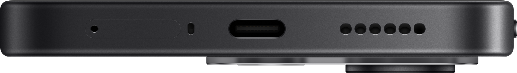 Unterseite eines Smartphones mit USB-C-Anschluss, Lautsprecher und Mikrofon.