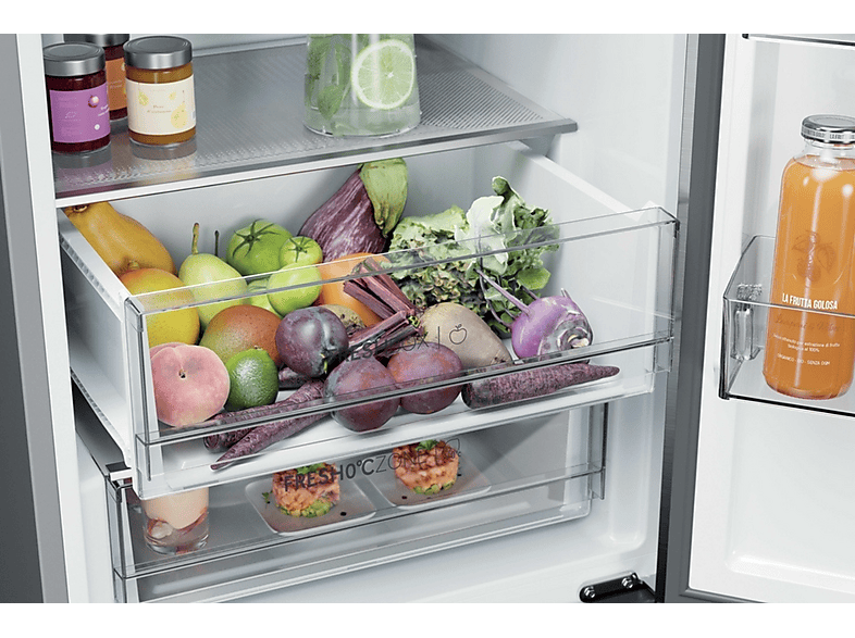 Frigorífico combi - Haier HTR3620ANMG, No Frost, 205 cm, 414 l, Fresh 0°C Zone, LED interior, Inox – imagen 2