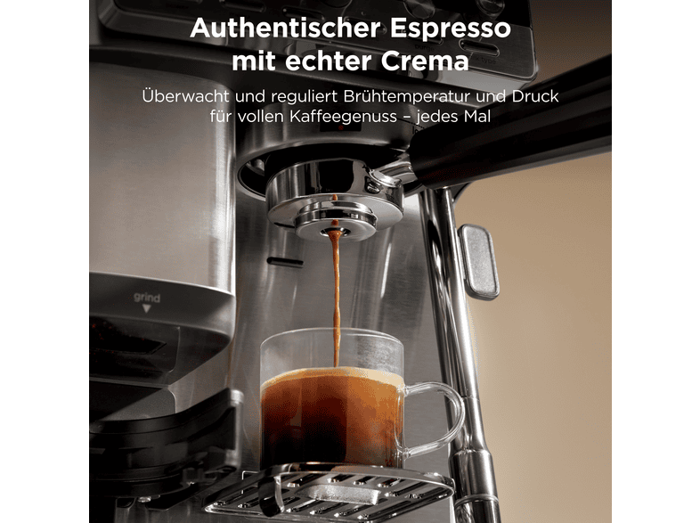 Ninja ES 301EU Luxe Café Mini Espressomaschine (Schwarz/Silber, Edelstahl-Kegelmahlwerk, 1650 Watt, ) — Foto 5 von 5