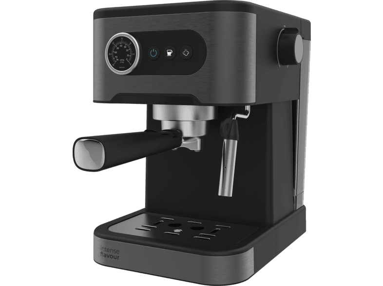 Cafetera express - Cecotec Power Espresso 20 Pro Latte Tamp, Café en frío, bares, Leche 550 ml, 1350 W, Doble salida, Negro