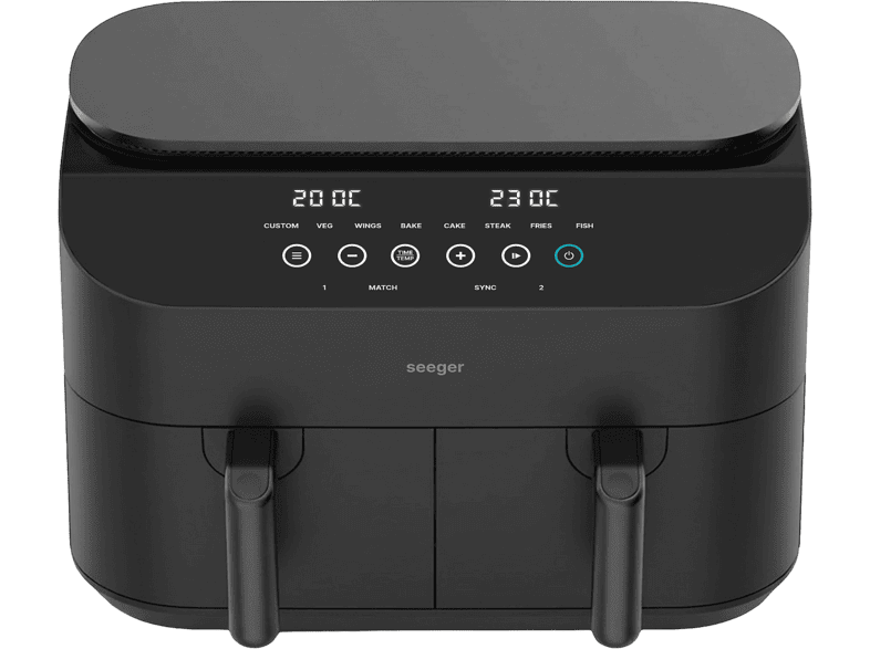 Seeger Sgr1020bk Friteuse à Air Chaud Noir 10 L 2850 W