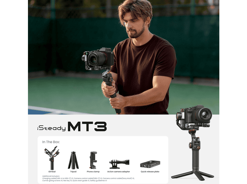 Hohem iSteady MT3 AI Kamera Gimbal, Schwarz — Foto 3 von 3