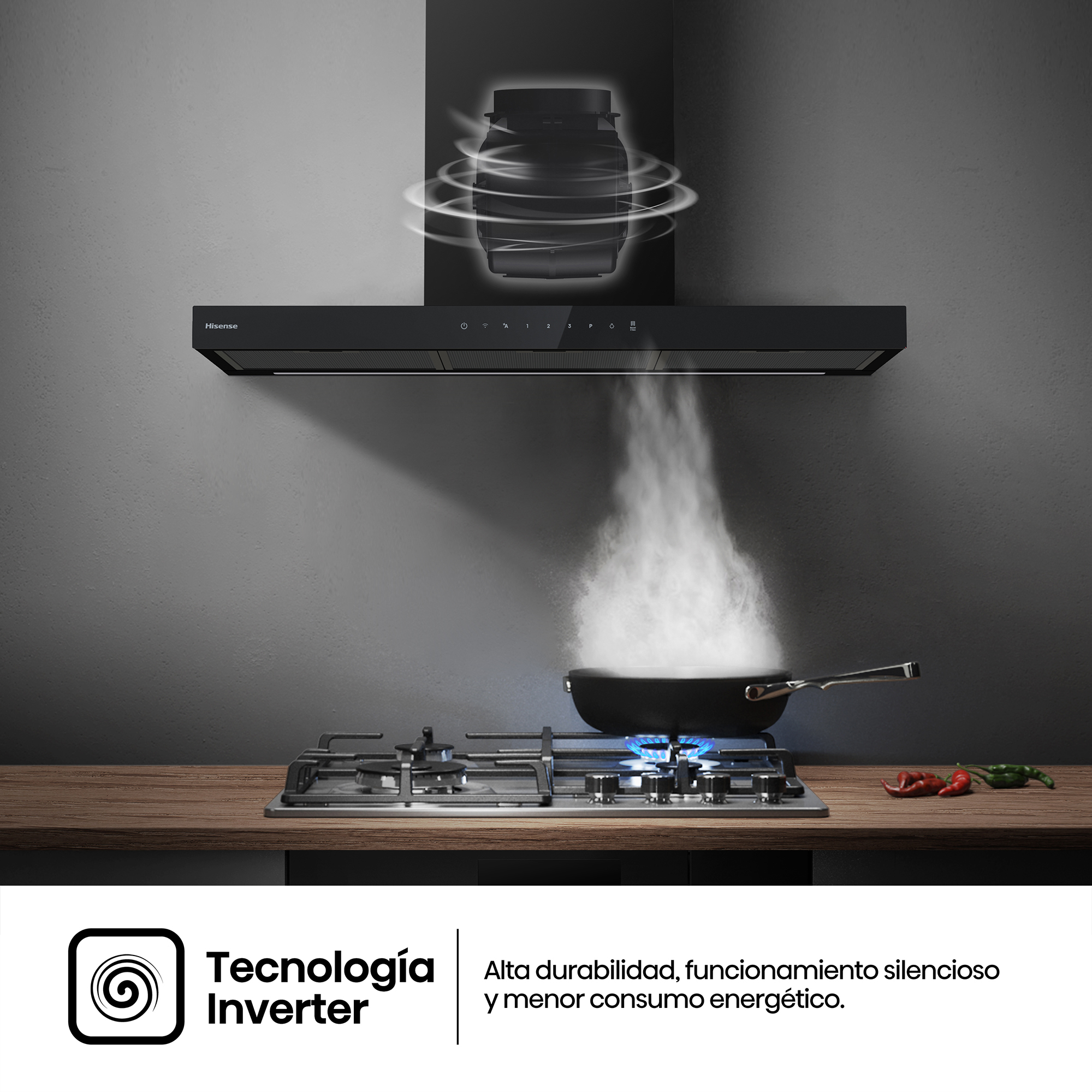 "Tecnología Inverter. Alta durabilidad, funcionamiento silencioso y menor consumo energético."