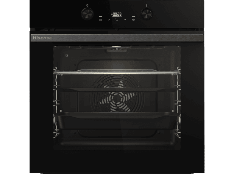 Horno - Hisense BI64223EPBG, Multifunción, Pirolítico, 78 l, Doble Grill, Función Air Fry, 59.5 cm, Negro