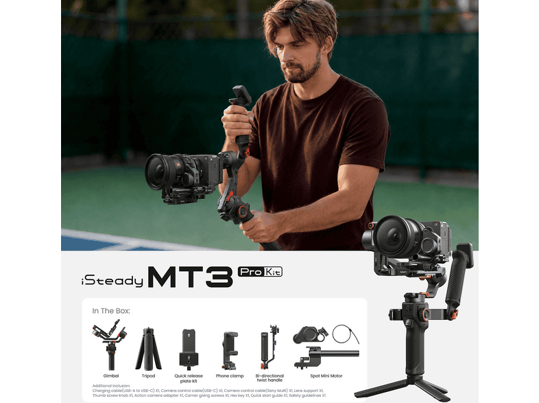 Hohem iSteady MT3 Pro Kit, AI Kamera Gimbal, Schwarz — Foto 5 von 5