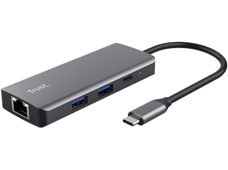 TRUST Dalyx 6-in-1 USB‑C Multiport‑Adapter, Silber