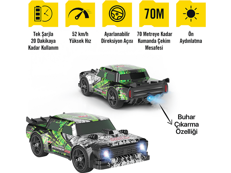 CORBY Roxxer V12 CSG05 Uzaktan Kumandalı Yarış Arabası Akıllı