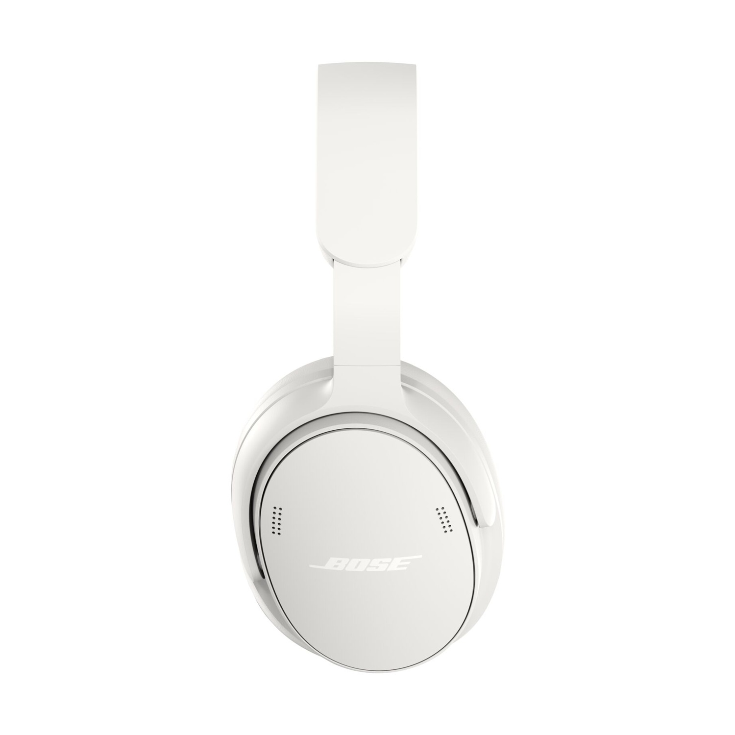 Cuffie over-ear Bose bianche centrate su uno sfondo bianco semplice.