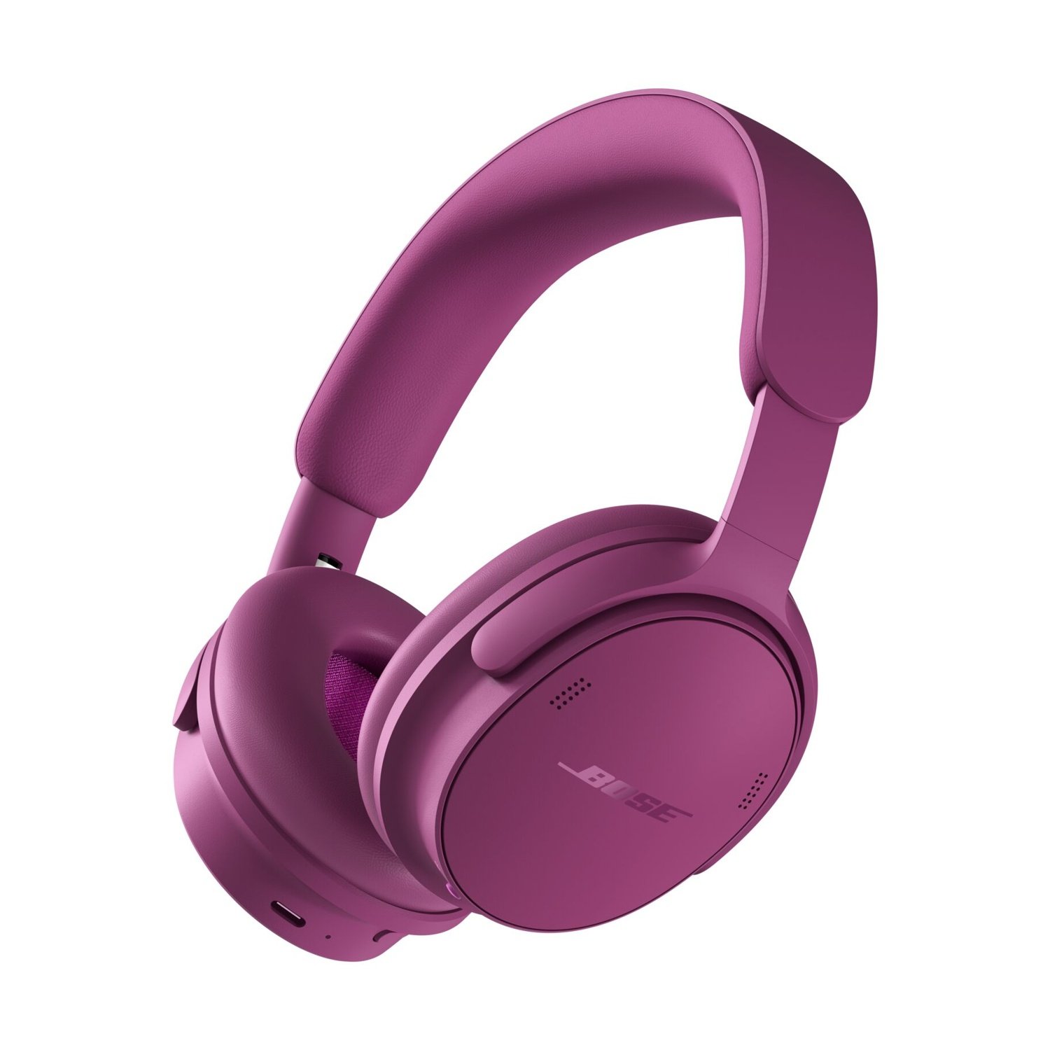 Cuffie over-ear Bose viola con archetto imbottito su sfondo bianco.