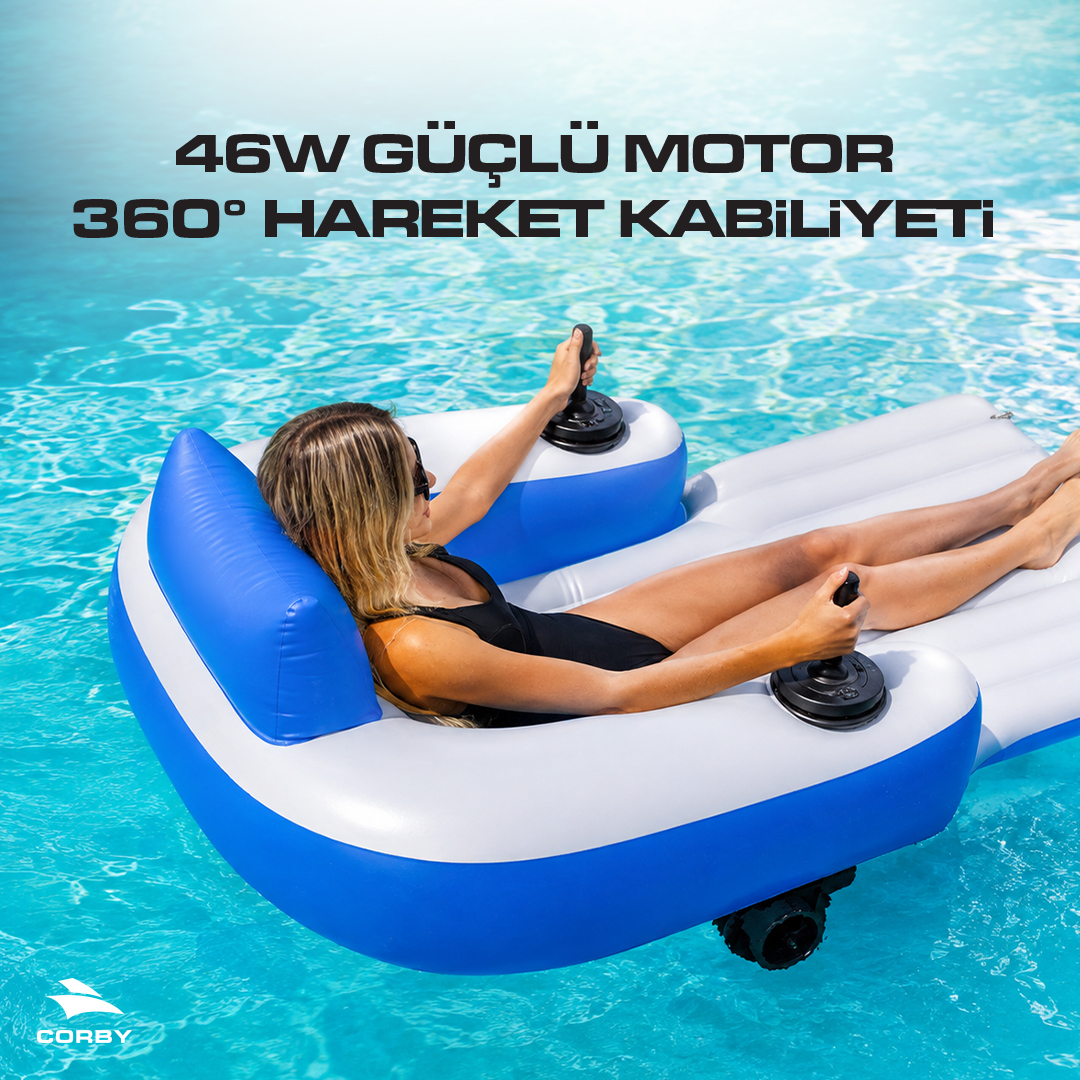 CORBY M60 Şişme Motorlu Deniz Yatağı Pompa ve Taşıma Çantası Dahil