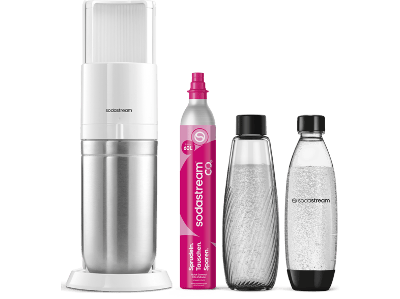 Sodastream 1016812495 Duo Standard Wassersprudler mit 2-Flaschen, CO² Zylinder inklusive , Weiß