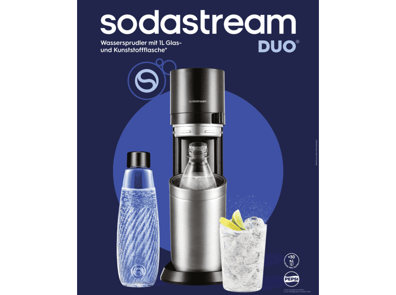 Sodastream 1016812494 Duo Standard Wassersprudler mit 2-Flaschen, CO² Zylinder inklusive , Titan — Foto 2 von 2