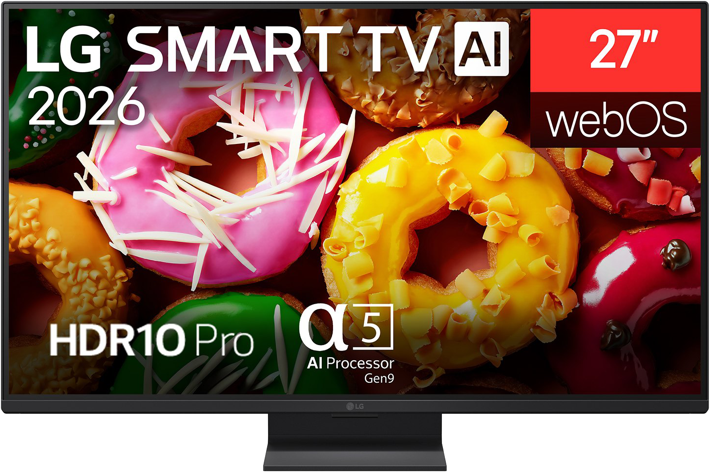LG 27" Smart 27LB70003LA 4K AI okos TV 2026,webOS, streaming,HDR10 PRO