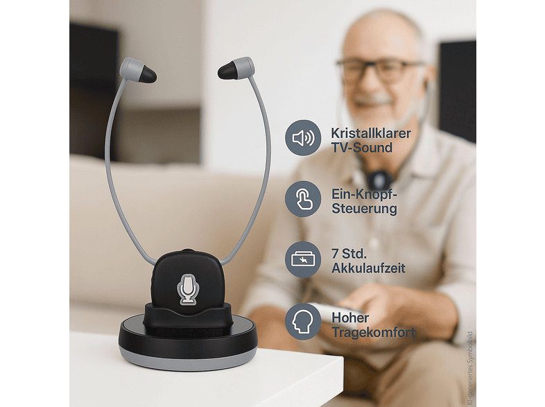 Silva-Schneider DH 9600 Funkkopfhörer mit integriertem Hörverstärker — Foto 4 von 5