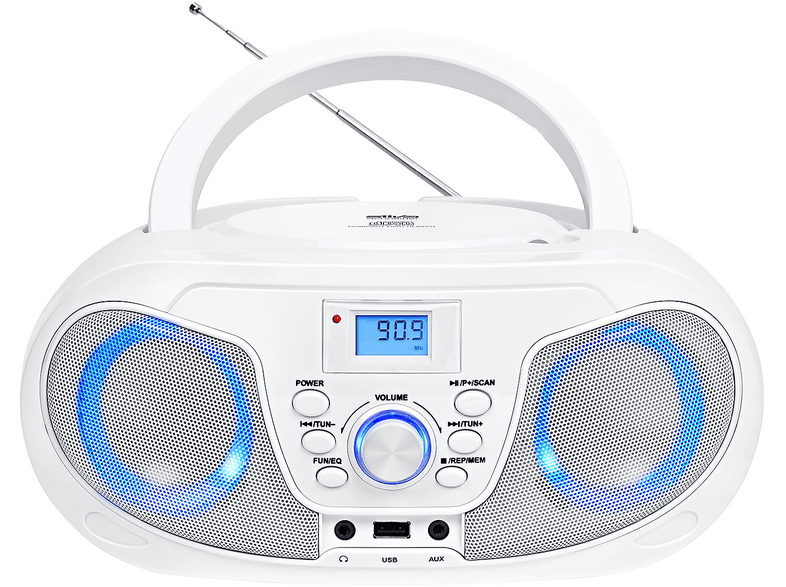 Silva-Schneider MPC 25.4 USB Portable Radio-/CD-Player/USB , Weiß; CD Radio