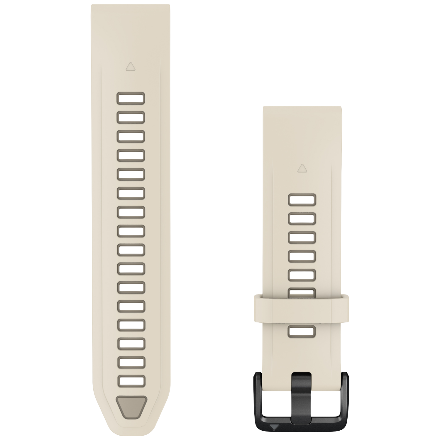 Garmin Siliconen Polsband 20mm Quickfit Met Zwarte Gesp Horlogebandje Crème/grijs