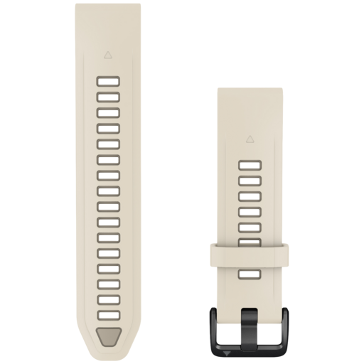 Garmin Siliconen QuickFit Horlogebandje 20mm Crème/Grijs