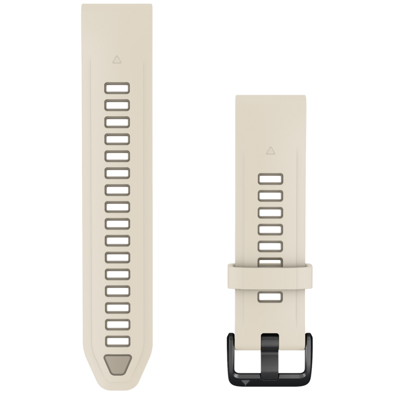 Garmin Siliconen QuickFit Horlogebandje 20mm Crème/Grijs