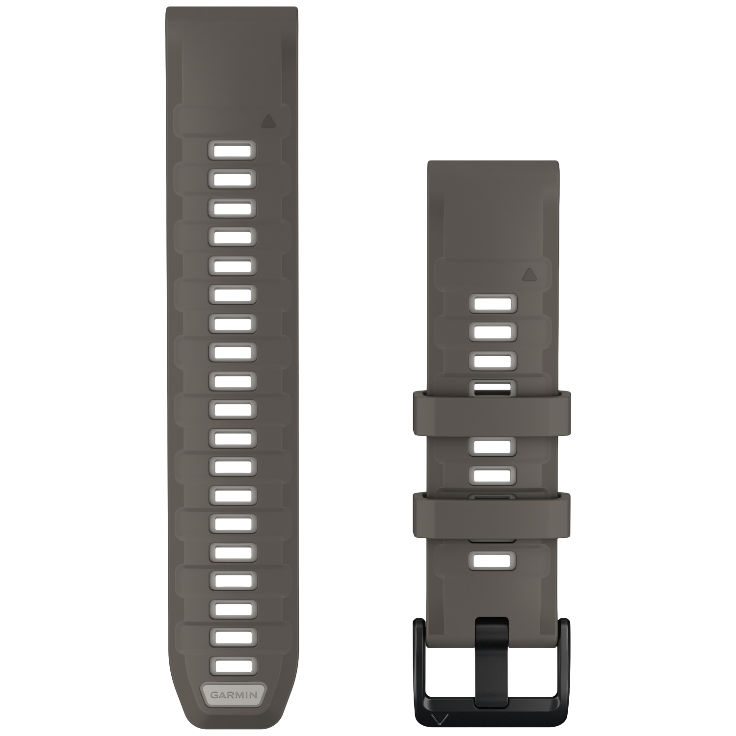 Garmin Siliconen Polsband 22mm Quickfit Met Zwarte Gesp Horlogebandje Grijs/lichtgrijs