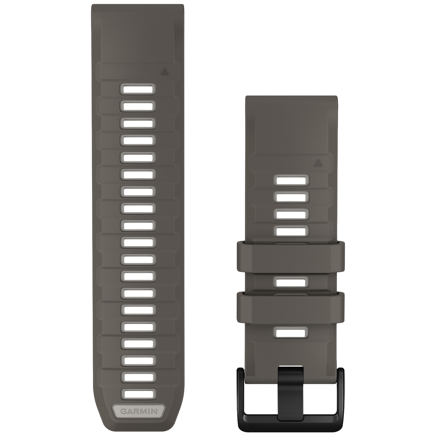 GARMIN Siliconen polsband 26MM Quickfit met zwarte gesp Horlogebandje Grijs/lichtgrijs