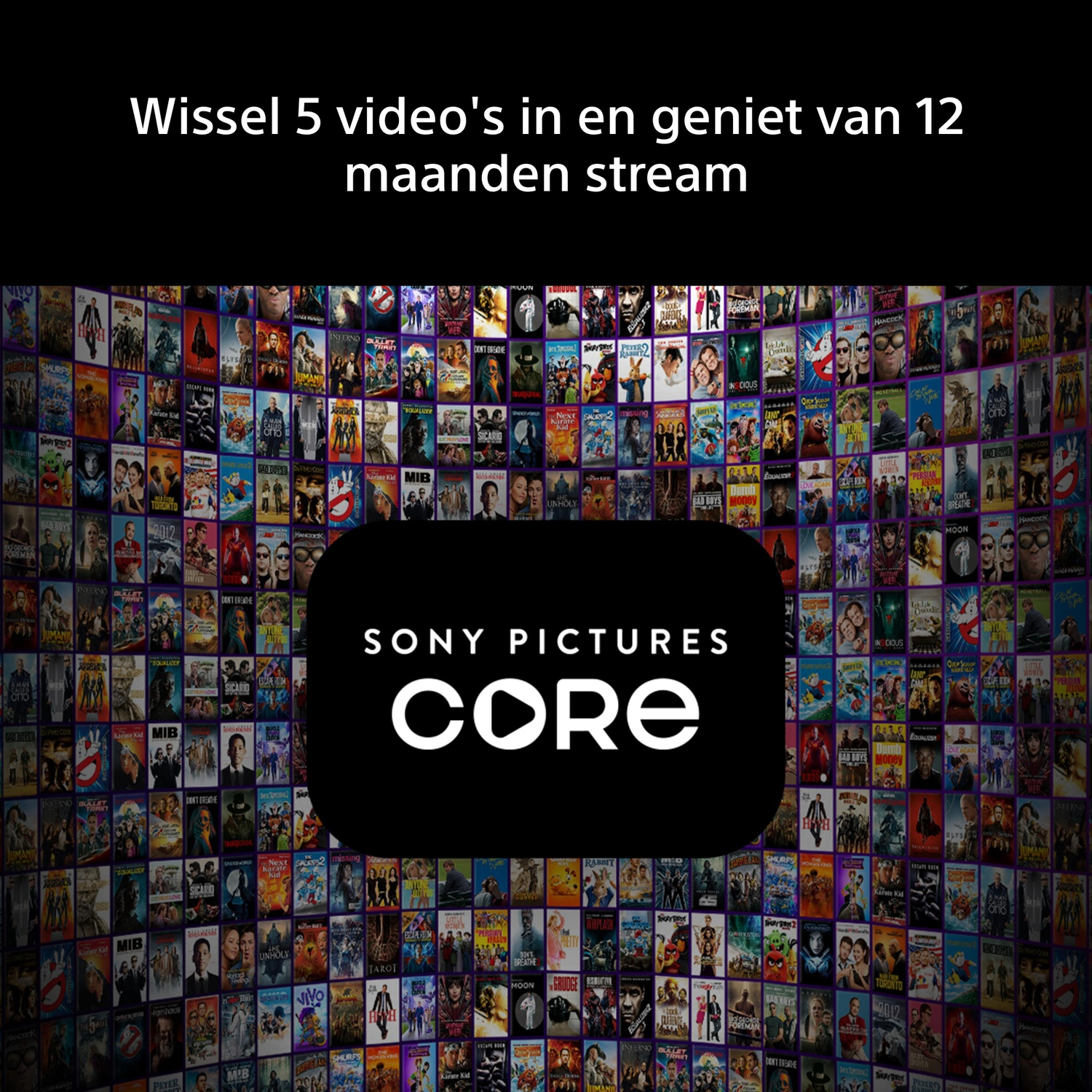 Logo Sony Pictures Core sur un collage de diverses affiches de films avec du texte au-dessus.