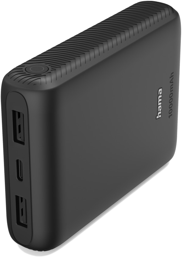 HAMA New Performance 10 powerbank, 2 db USB-A és 1 USB-C, 10000mAh, fekete (201776)