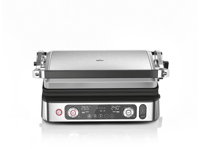 BISTECCHIERA BRAUN Multigrill 9 Pro CG9160, Elettrico, Potenza 2200 W, Griglia da 37 x 46 cm, Alluminio pressofuso, Silver