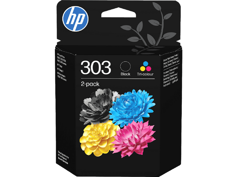 Cartucho de tinta - HP Original 303, 3YM92AE, Instant Ink, Negro, Cian, Magenta, Amarillo