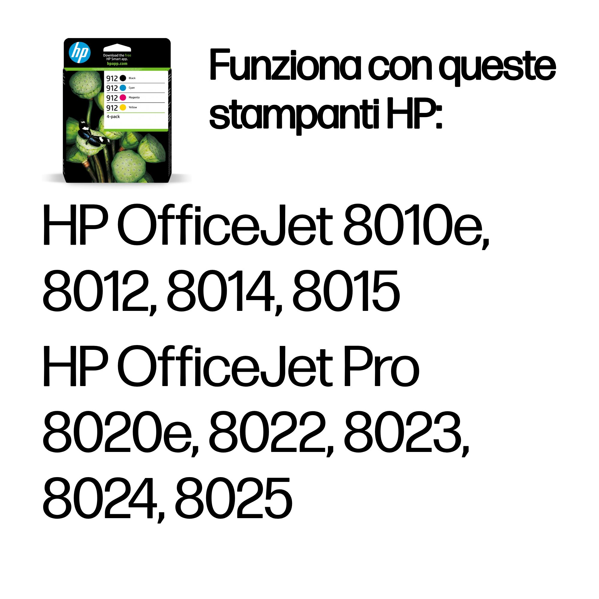 Elenco di compatibilità per stampanti HP OfficeJet 8010 e 8020.