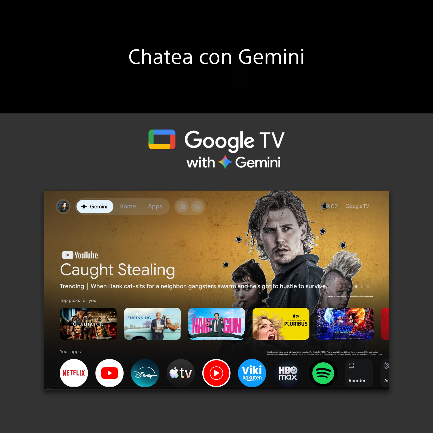Chatea con Gemini en Google TV.