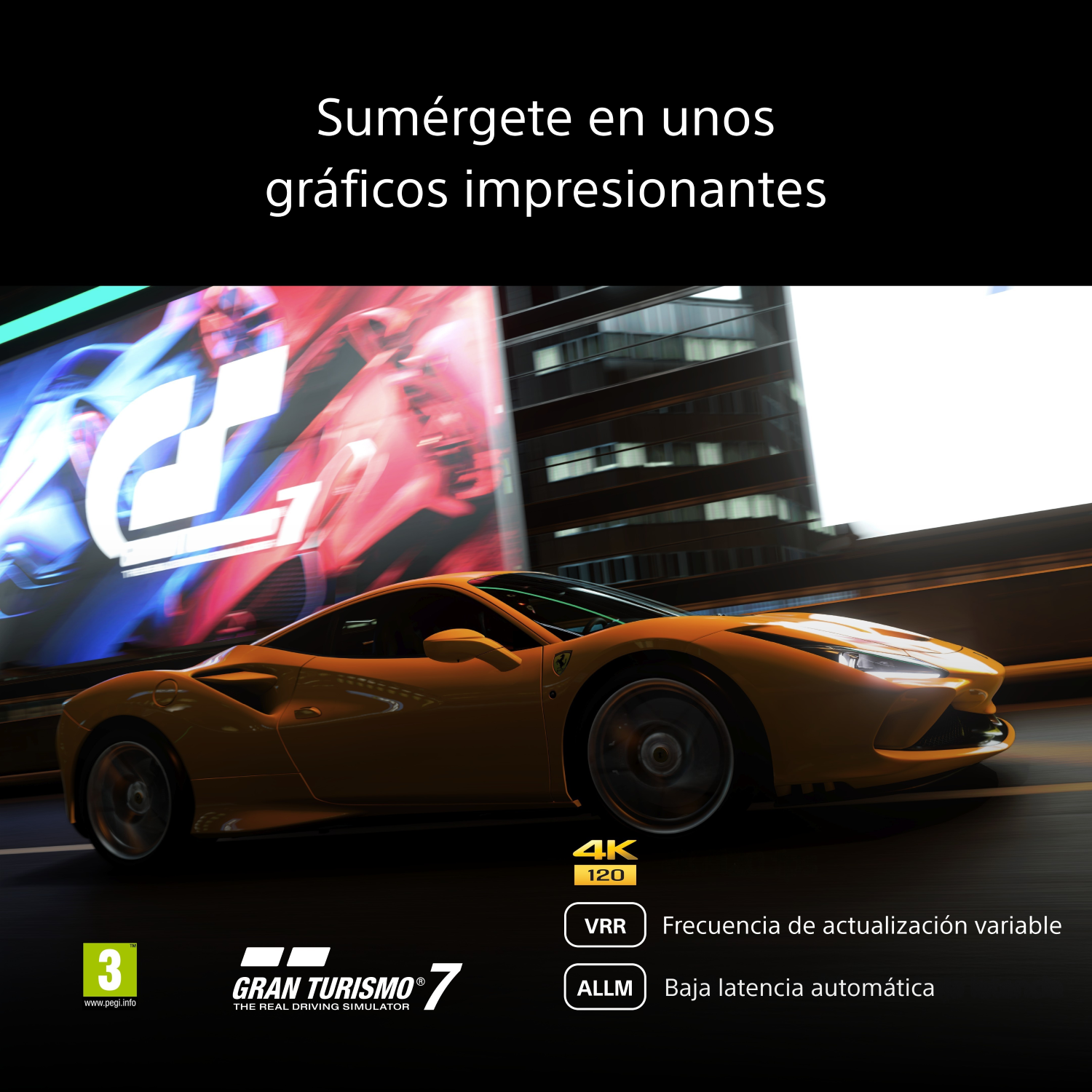 Sumérgete en un gráficos impresionantes con 4K120, VRR y ALLM.