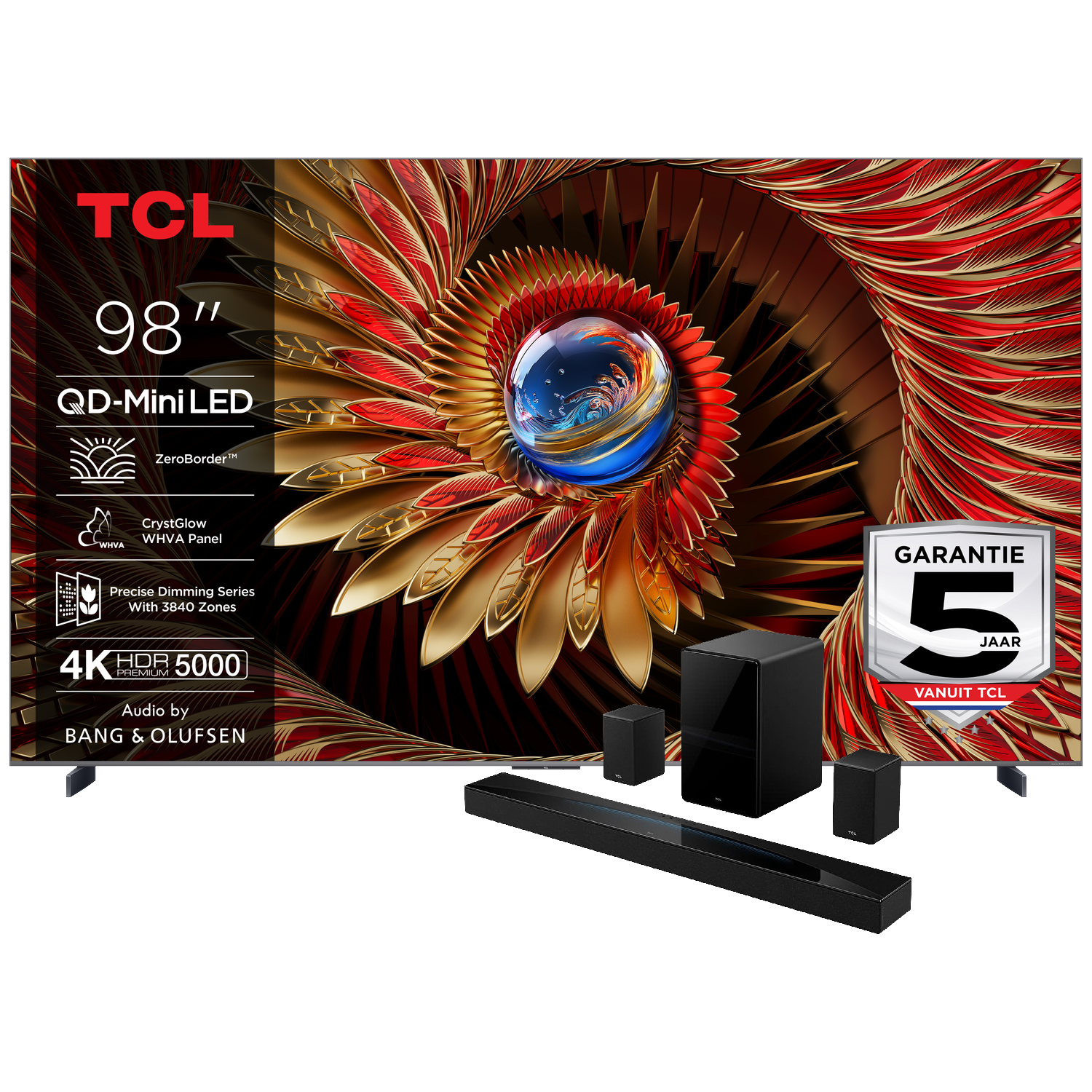 Tcl 98c8k Qd-miniled Google Tv 98" (2025) + Q85h Pro Soundbar Tv-bundel