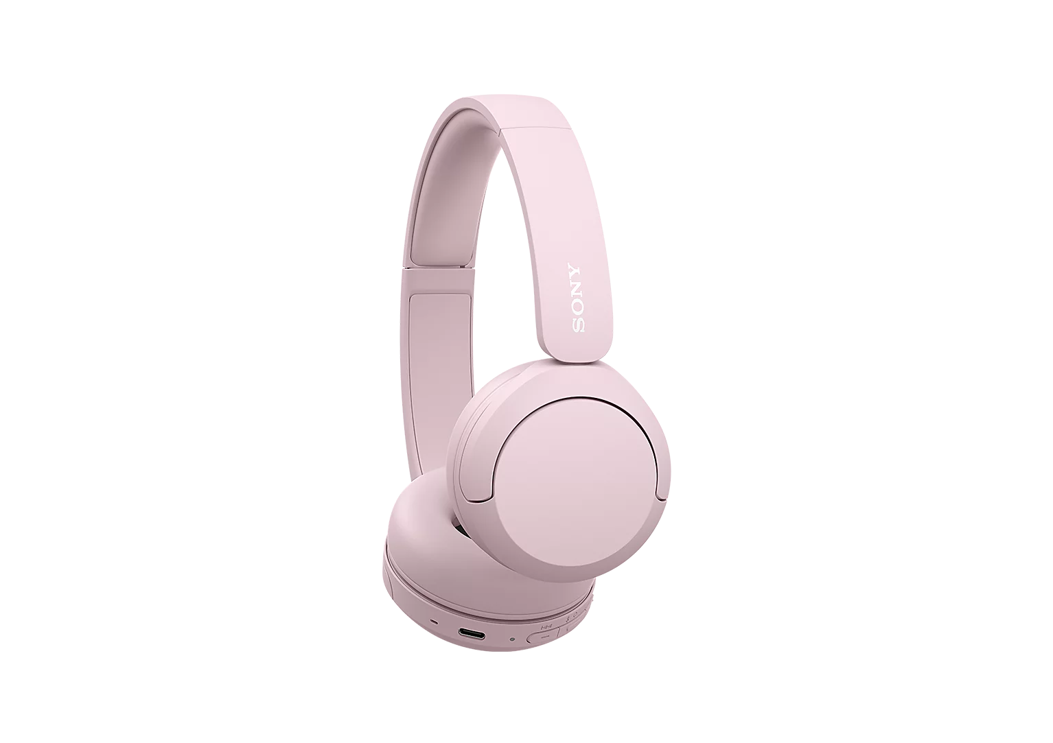 Siyah arka plan üzerinde pembe Sony kulaklık.