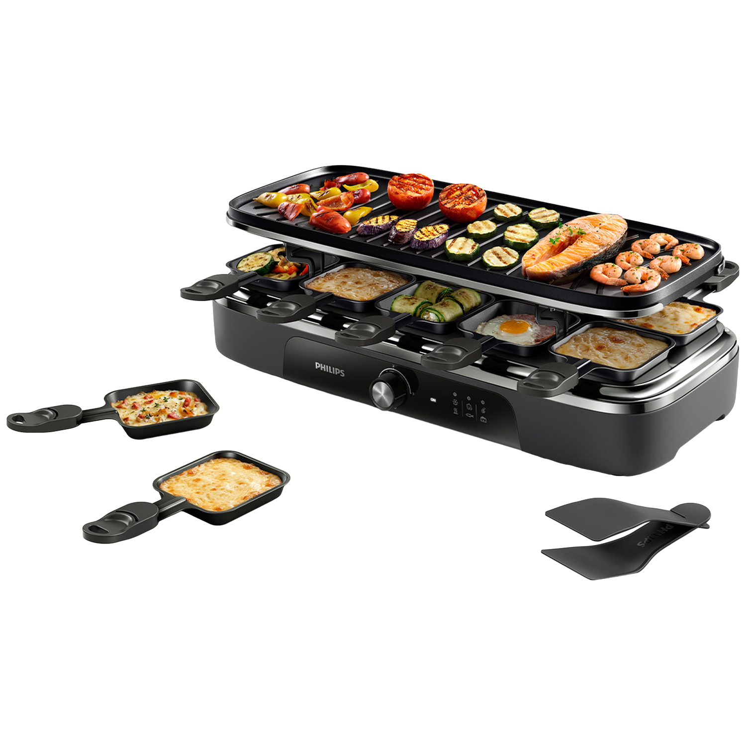 Philips 5000-serie 2-in-1 Hd6421/80 Gourmetstel Zwart