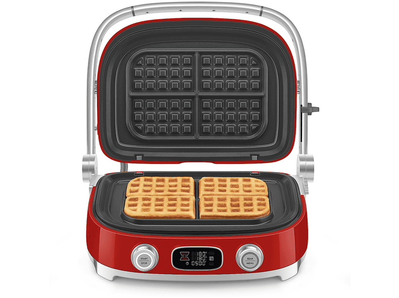 Smeg MGF01RDEU 50’s-Style Multifunktion-Kontaktgrill, Rot — Foto 2 von 5