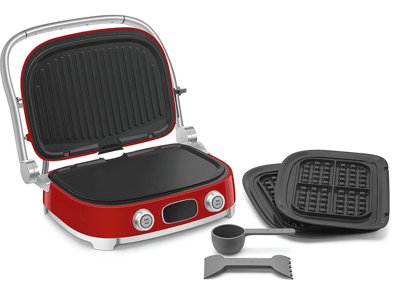 Smeg MGF01RDEU 50’s-Style Multifunktion-Kontaktgrill, Rot — Foto 3 von 5