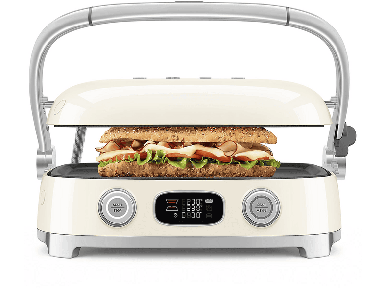 Smeg MGF01CREU 50’s-Style Multifunktion-Kontaktgrill, Creme — Foto 2 von 5