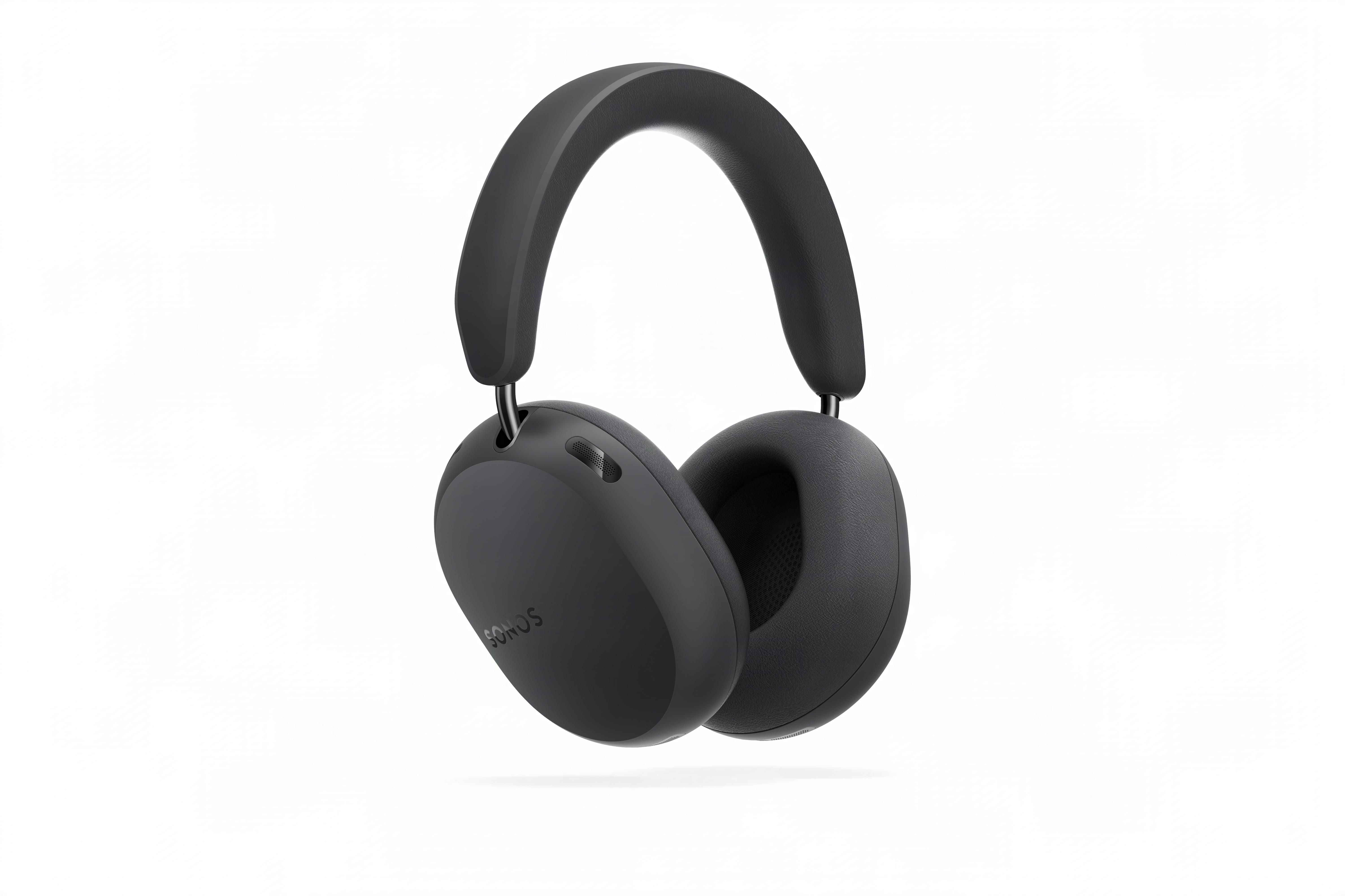 Schwarze Sonos-Over-Ear-Kopfhörer auf weißem Hintergrund.