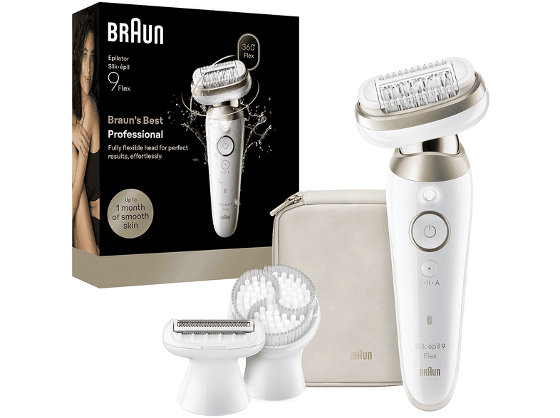 EPILATORE BRAUN LEGEPIL SES9-060, 2 x velocità, Autonomia di 50 min, Accumulatore, Ricarica in 60 min ORO