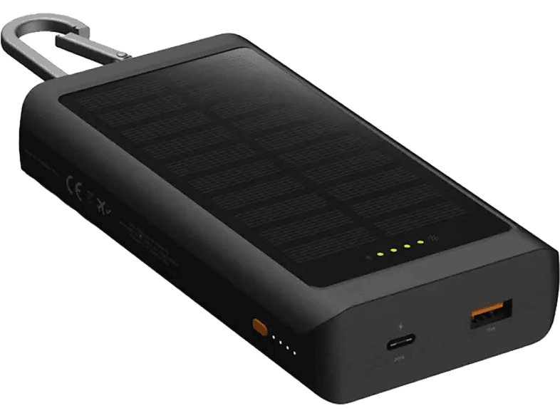 Xtorm Solar Powerbank 20W 10.000mAh+Taschenlampe schwarz